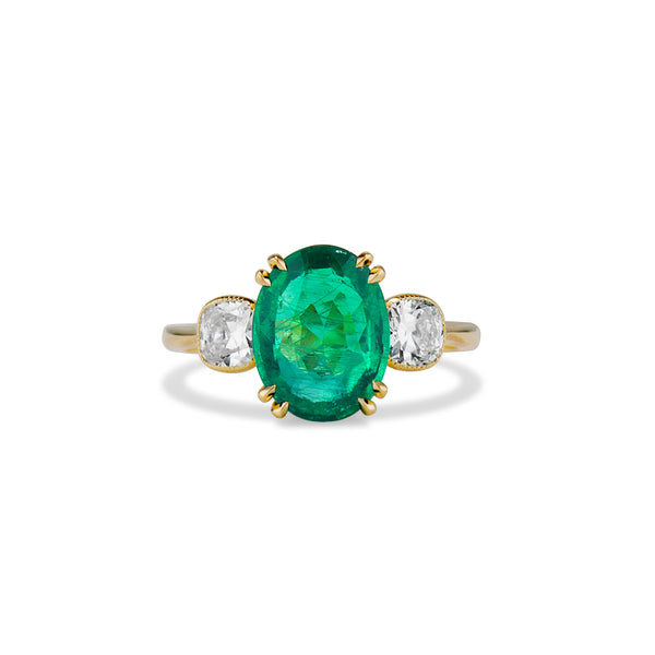 Lucia 2.41 Carat Emerald Engagement Ring