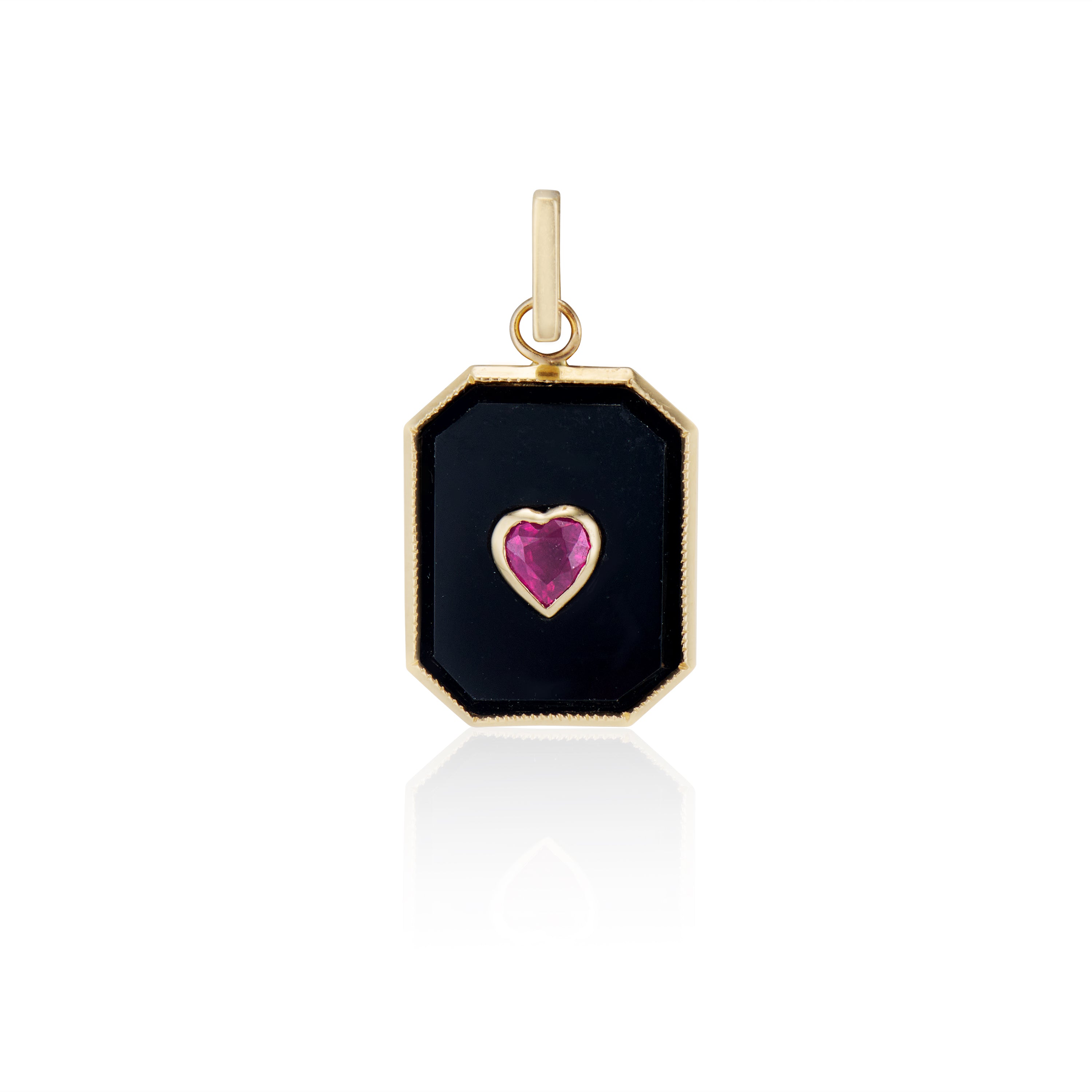 Onyx Ruby Heart Charm – Ashley Zhang Jewelry