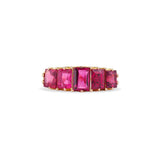 Edwardian Graduated Spinel Half Hoop Ring