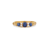Victorian Sapphire And Diamond Half Hoop Ring