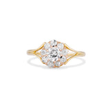 Old Mine and Old European Cut Diamond Cluster Ring