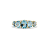 Victorian Aquamarine Half Hoop