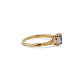 Antique Sapphire and Old european cut diamond ring