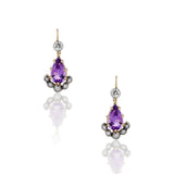 Amethyst and Diamond Revival Earrings