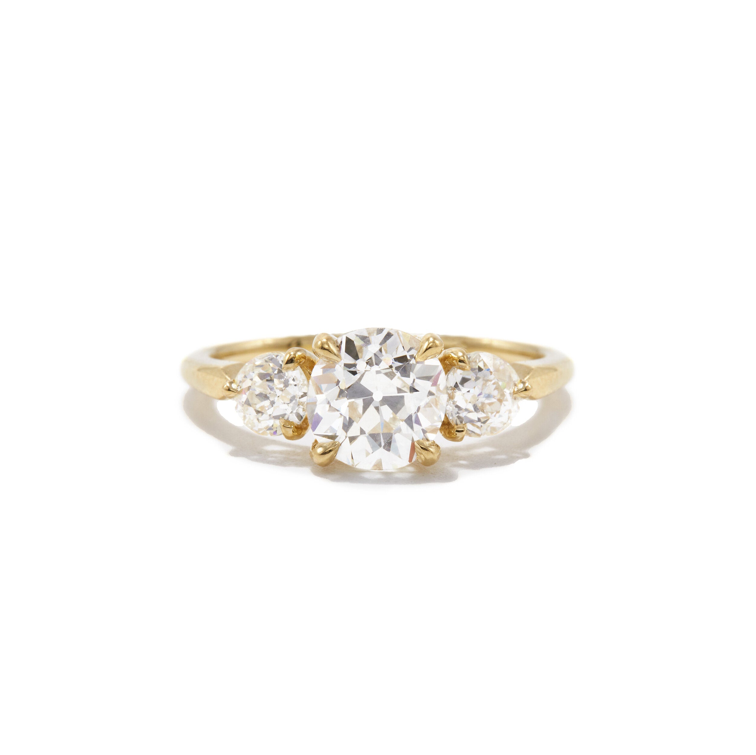 Victorian 18ct Gold, Three Stone Old Mine Cut Diamond Ring, 55% Off