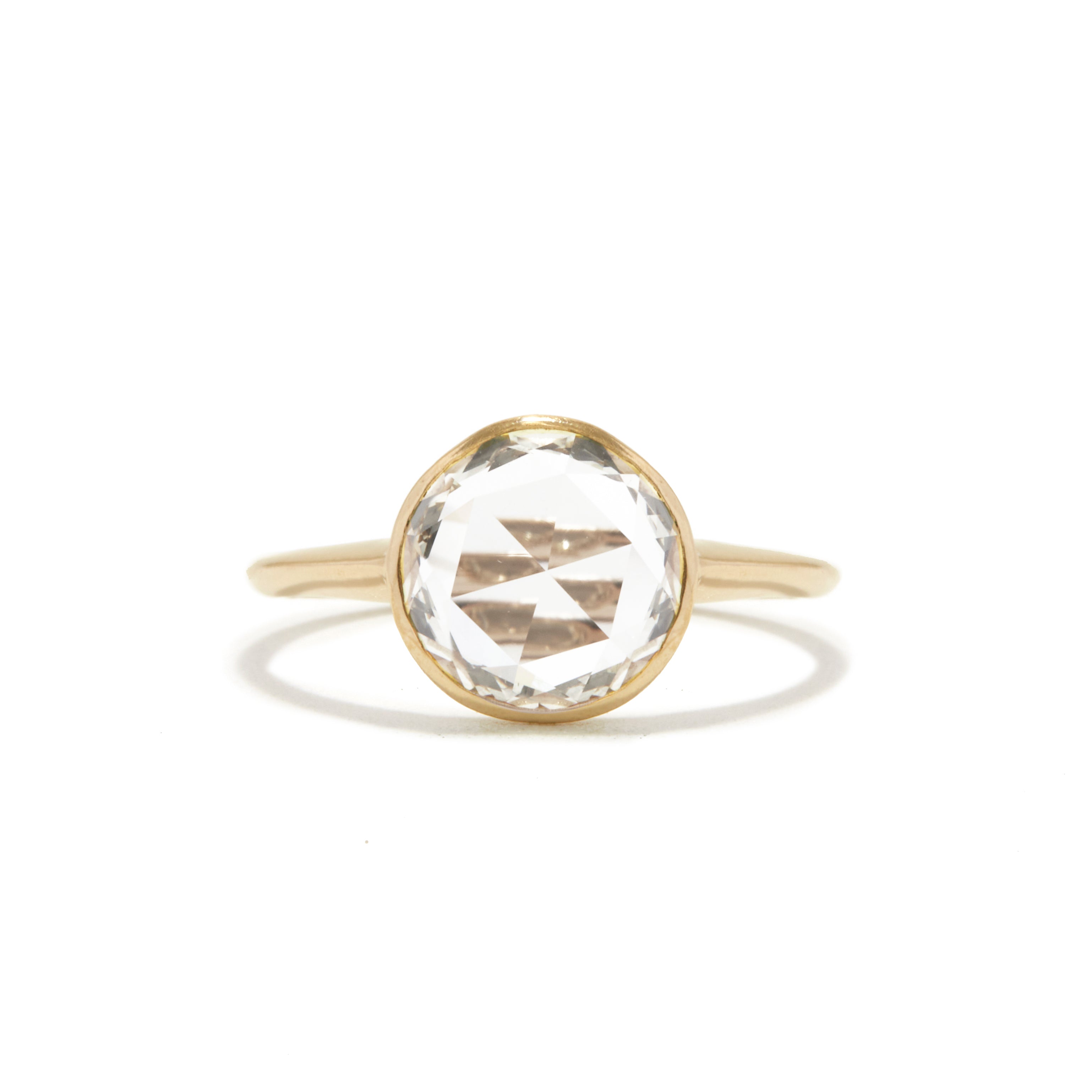 Bezel set rose cut diamond ring Clearance