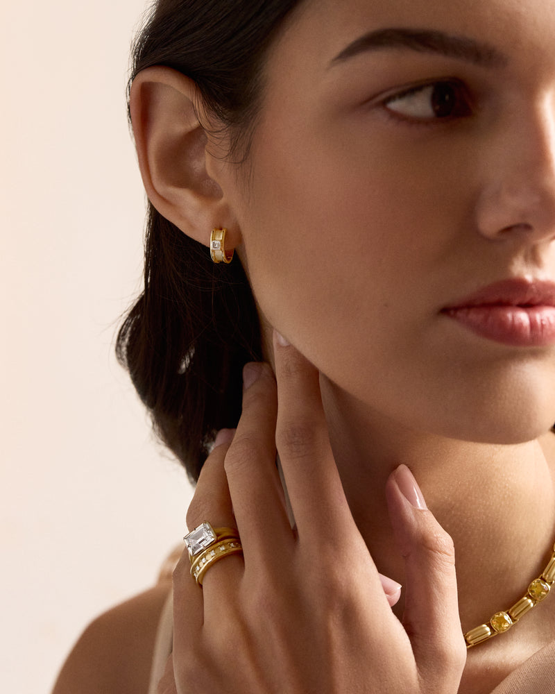 Demi Carré Huggie Earrings