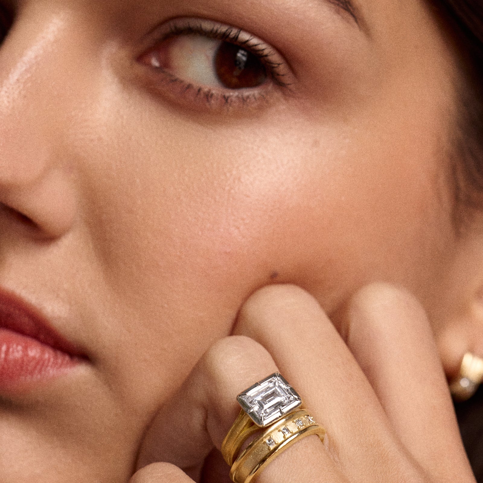 Demi Carre Diamond Band – Ashley Zhang Jewelry