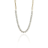 Long Link Diamond Tennis Necklace 18 - DLJ