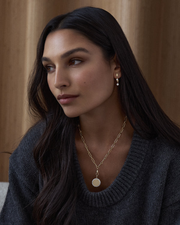 Ellis Diamond Disc Pendant