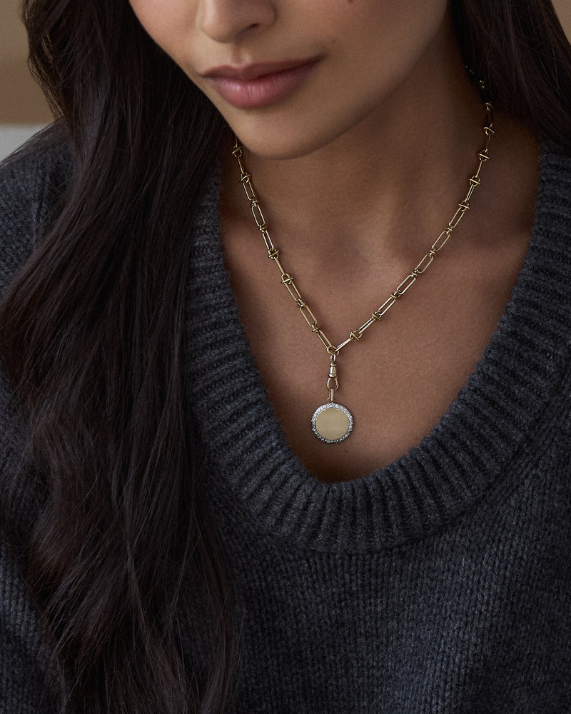 Ellis Diamond Disc Pendant