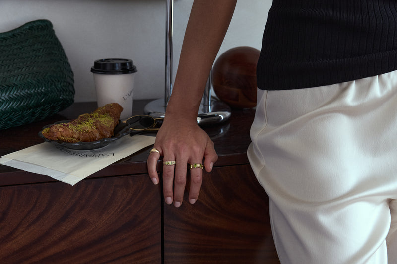 Nora Mixed Cut Peridot Band