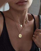 Huit Old Mine Cut Diamond Disc Pendant