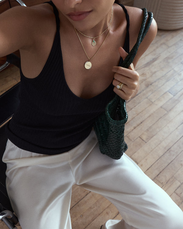French Cut Emerald Lottie Pendant
