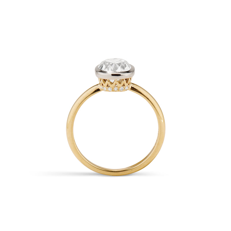 1.56 Aurora Old Mine Cut Diamond Engagement Ring