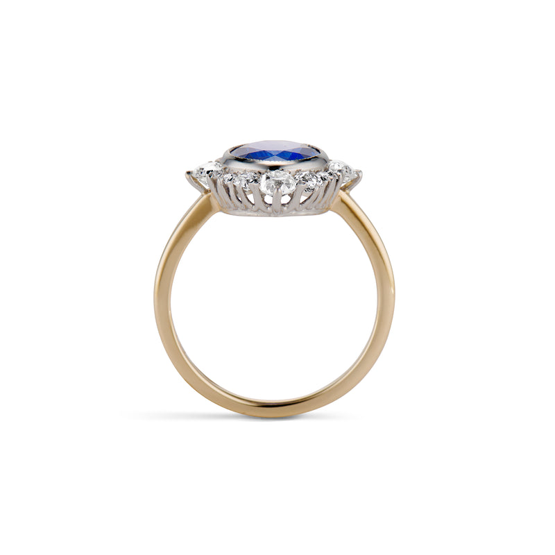 2.00 Carat Blue Sapphire Lennon Ring