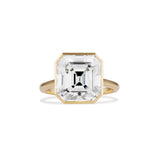 6.24 Carat Aria Vintage Asscher Cut Bezel Ring