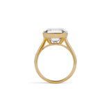 6.24 Carat Aria Vintage Asscher Cut Bezel Ring