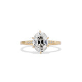 2.09 Carat Antique Style Oval Iris Engagement Ring