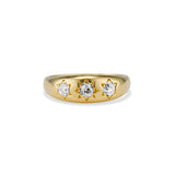 1892 Three Diamond Gypsy Star Ring