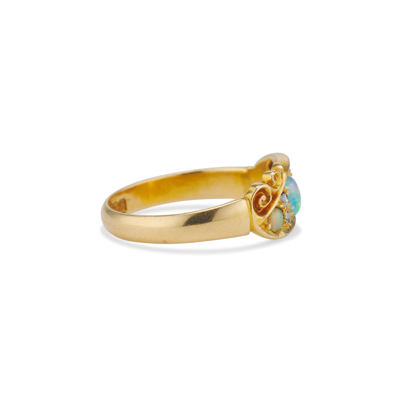Antique Opal Swirl Ring