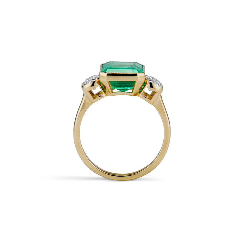 2.76 Carat Rosie Emerald and Diamond Ring