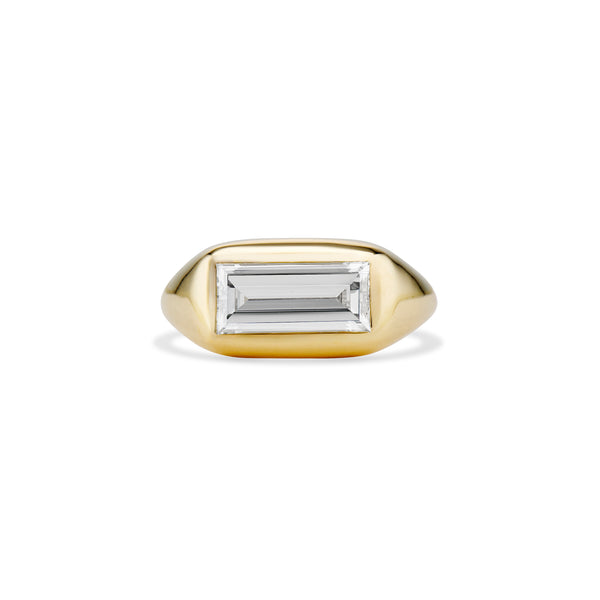 1.63 Carat Baguette Diamond Beck Engagement Ring