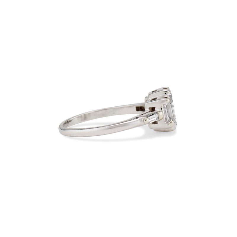 Astor Baguette Diamond Mid Century Ring