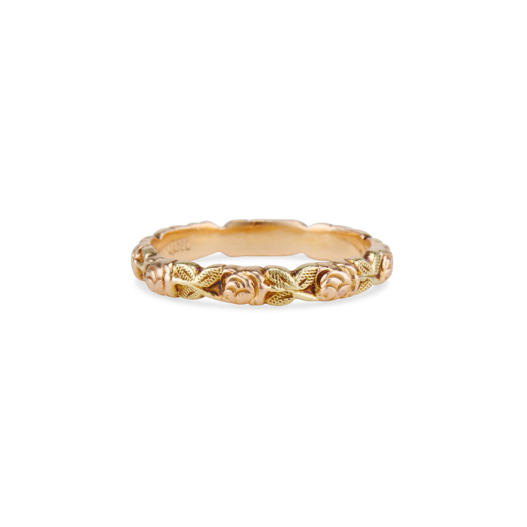 Vintage Carved Floral Jabel Band – Ashley Zhang Jewelry