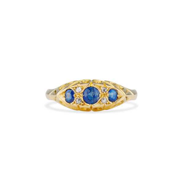 1906 Sapphire and Diamond Ring
