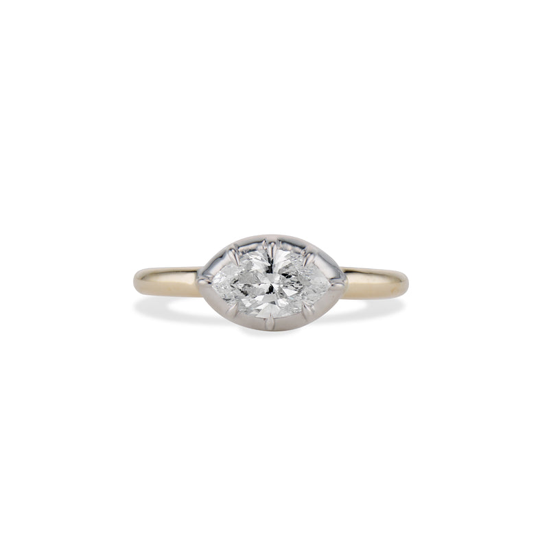 Collet Set Marquise Diamond Ring