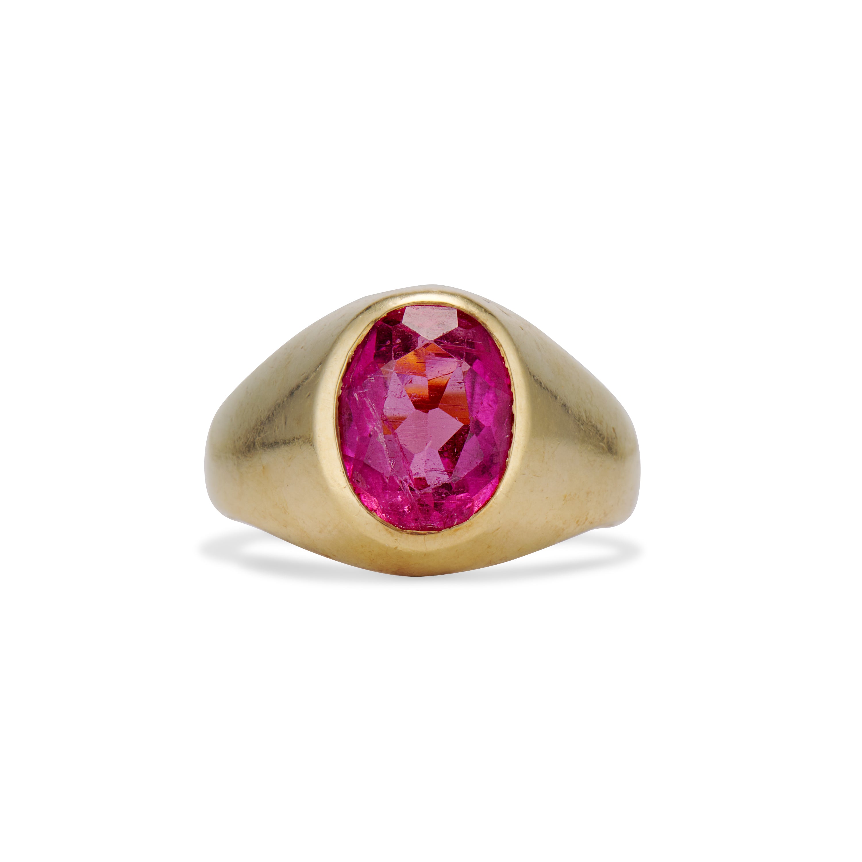 Pink Tourmaline Gypsy Signet Ring – Ashley Zhang Jewelry