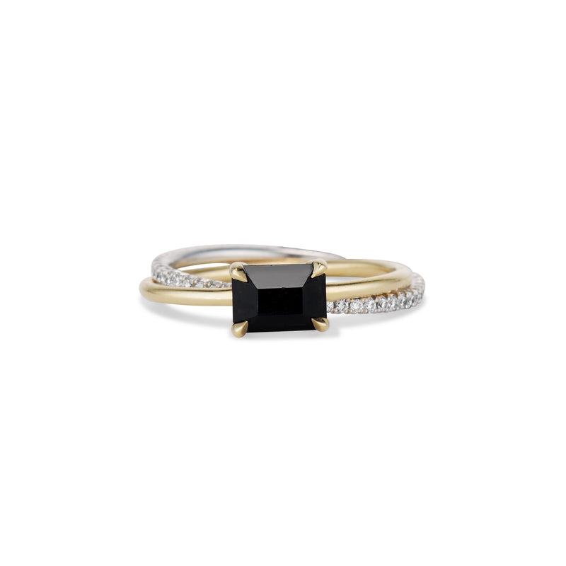 Onyx Pavé Diamond Rolling Ring