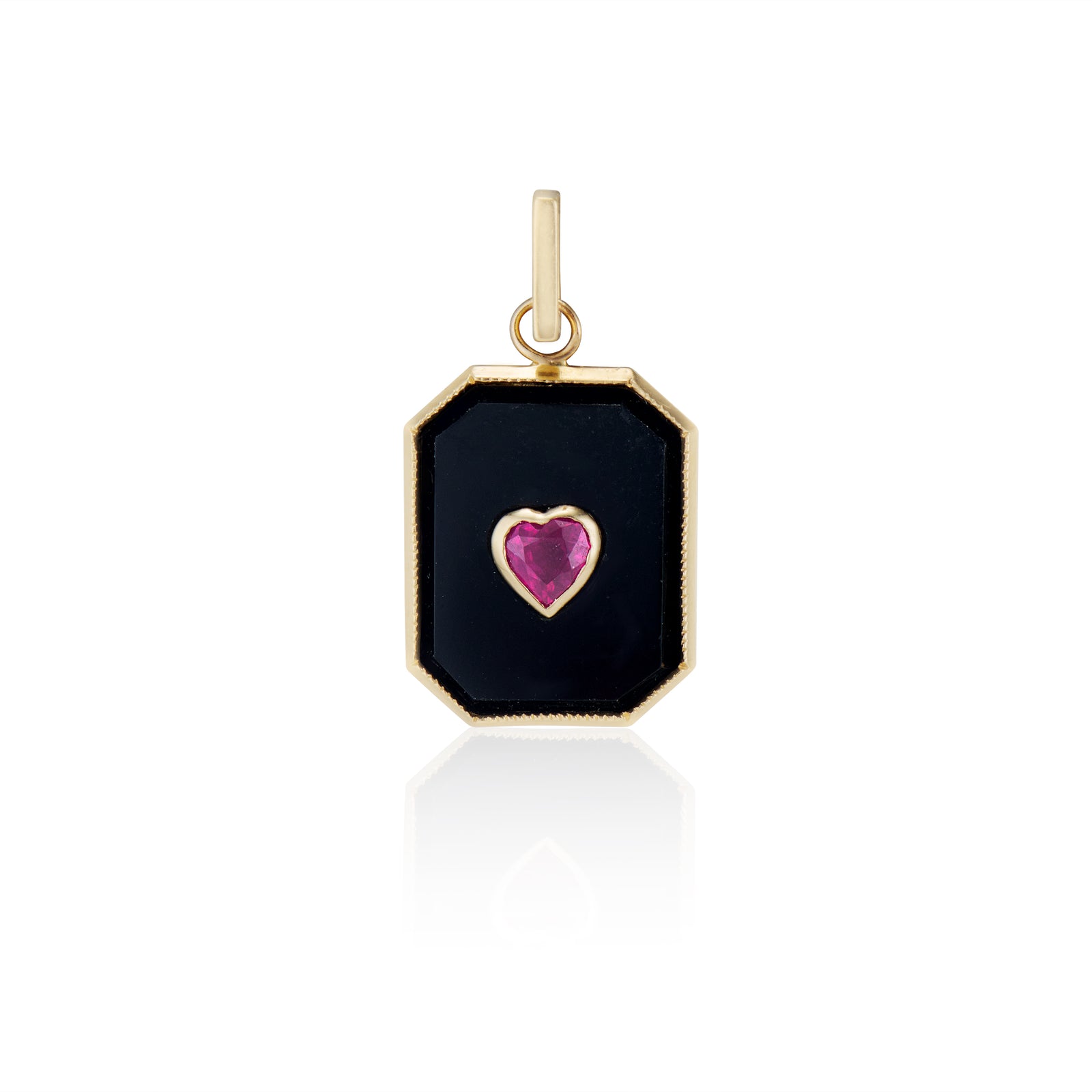 Onyx Ruby Heart Charm – Ashley Zhang Jewelry