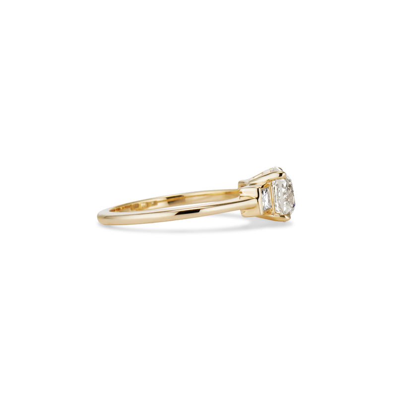 1.31 Carat Old Mine and French Cut Frankie Ring