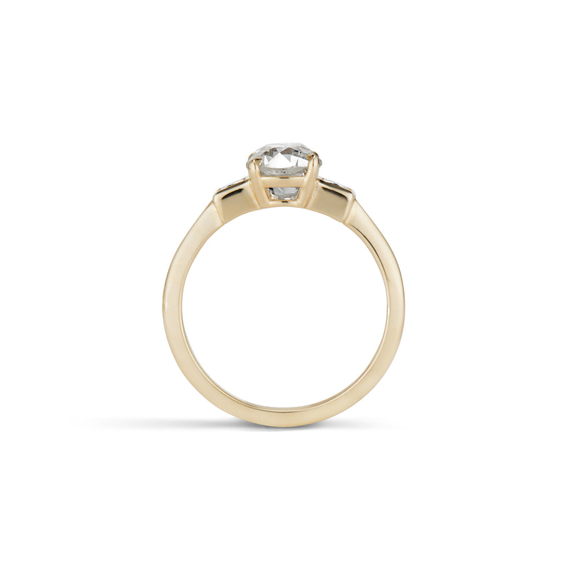 1.31 Carat Old Mine and French Cut Frankie Ring