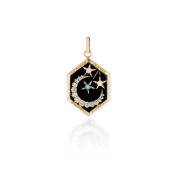 Enamel Moon Love Token