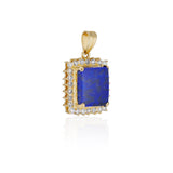 Lapis Diamond Pendant