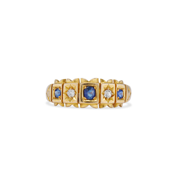 Victorian and Sapphire Diamond Gypsy Star Band