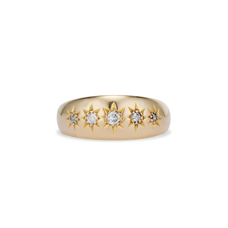 1916 Diamond  Gypsy Star Ring