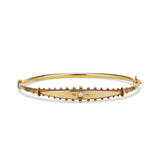 Etruscan Revival Gold and Diamond Bangle