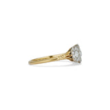 Midcentury Old Mine Cut Diamond Illusion Ring