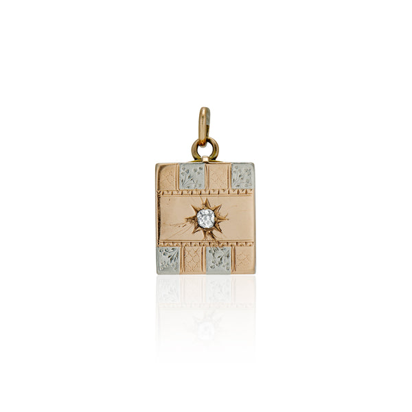 Rose Gold and Platinum Diamond Star Locket