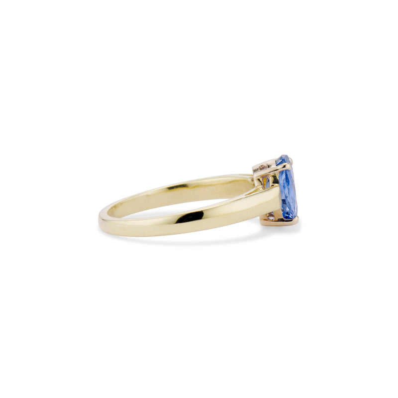 1.25 Carat Cornflower Blue Sapphire Ring