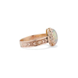 Decorative Chased Shank Victorian Opal Ring