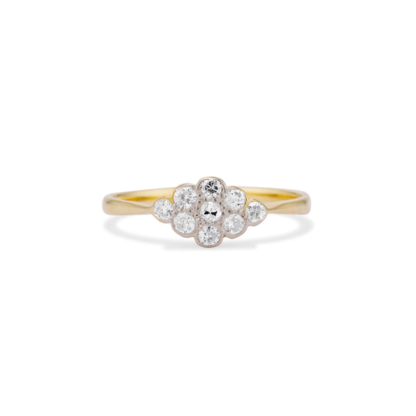 Petite 1930's Diamond Cluster Ring