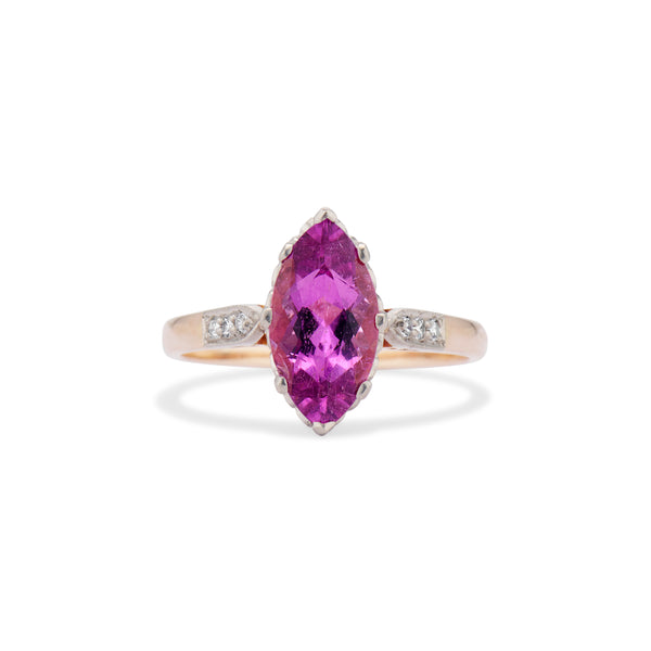 Siberian Pink Tourmaline Marquise Ring