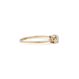 Late Art Deco Graduated Old Mine Cut Diamond Bezel Band