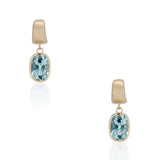 Old Mine Cut Aquamarine Cy Earrings