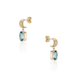 Old Mine Cut Aquamarine Cy Earrings